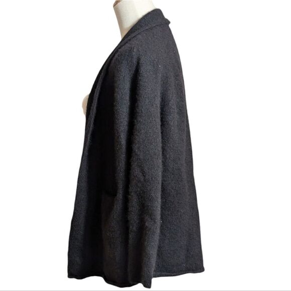 525 America Cashmere Black Open Front Cardigan - Picture 6 of 8